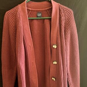 Dark red Gap cardigan size medium